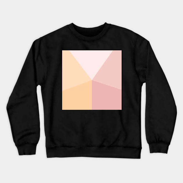 Peach and rose Triangle Crewneck Sweatshirt by Peaceful Space AS